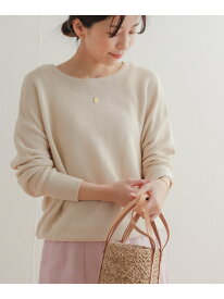 【SALE／10%OFF】コットンボートネックガーターKNIT URBAN RESEARCH DOORS アーバンリサーチドアーズ トップス ニット ホワイト グレー【RBA_E】【送料無料】[Rakuten Fashion]