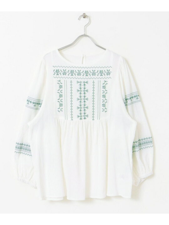 楽天市場】【SALE／50%OFF】クロスステッチ刺繍楊柳ブラウス URBAN 