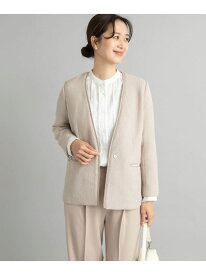 ツィードVネックロングジャケット URBAN RESEARCH DOORS アーバンリサーチドアーズ ジャケット・アウター テーラードジャケット・ブレザー ネイビー ブラウン【送料無料】[Rakuten Fashion]