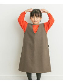 【SALE／50%OFF】『親子リンク』add fabrics ジャンパースカート(KIDS) URBAN RESEARCH DOORS アーバンリサーチドアーズ ワンピース・ドレス ワンピース ブラウン ネイビー【RBA_E】[Rakuten Fashion]