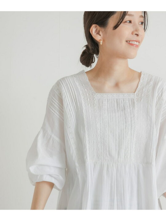 楽天市場】【SALE／30%OFF】ピンタックレースギャザーブラウス URBAN 