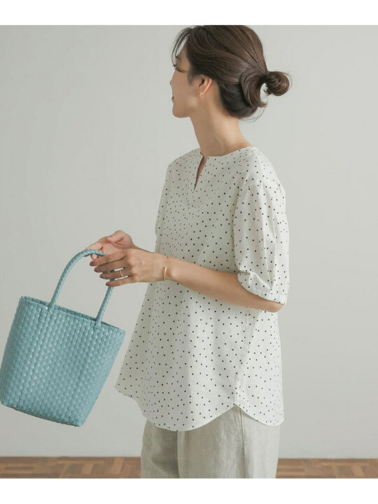 楽天市場】【SALE／50%OFF】リネンコットンドットブラウス URBAN 