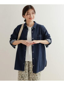 【SALE／30%OFF】デニムレギュラーカラーシャツ URBAN RESEARCH DOORS アーバンリサーチドアーズ トップス シャツ・ブラウス ブルー ブラウン【RBA_E】【送料無料】[Rakuten Fashion]