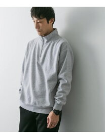 【SALE／50%OFF】コットン裏起毛ハーフジップスウェット URBAN RESEARCH DOORS アーバンリサーチドアーズ トップス スウェット・トレーナー ブルー ブラック【RBA_E】[Rakuten Fashion]