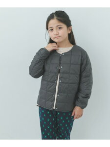 TAION CREW NECK BUTTON DOWN JACKET(KIDS) URBAN RESEARCH DOORS �A�[�o�����T�[�`�h�A�[�Y �W���P�b�g�E�A�E�^�[ ���̑��̃W���P�b�g�E�A�E�^�[ �x�[�W�� �O���[�y���������z[Rakuten Fashion]