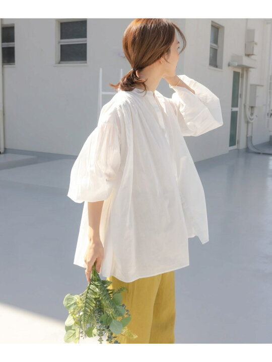 楽天市場】【SALE／20%OFF】コットンボイルギャザーブラウス URBAN 