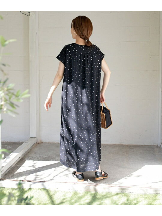 楽天市場】【SALE／20%OFF】リネンレーヨンドットワンピース URBAN  