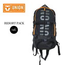 【UNION ユニオン】バックカントリー サイドカントリー バックパック RESORT PACK 14L カラー BLACK リゾートパック(23-24 ダカイン製 スノーボード スキー リュック ケース 収納)