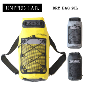 �yUNITED LAB. ���i�C�e�b�h���{�zDRY BAG 20L �h���C �E�H�[�^�[�o�b�O���` �J���[:BLACK(��) YELLOW(���F) GREY(�O���[)(�V���m�[�P���h���C�o�b�O �h�� �h�� �h���C�`���[�u �V�����_�[ �E�F�b�g�o�b