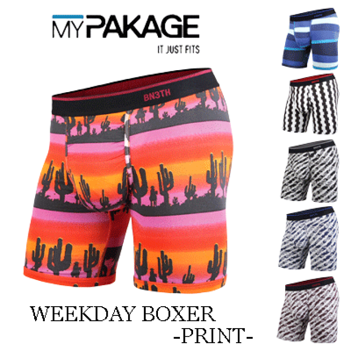 楽天市場】即出荷！【MYPAKAGE マイパッケージ】WEEKDAY BOXER -PRINT 