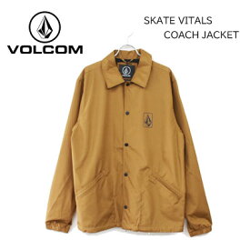 【VOLCOM ボルコム】スノーボード スケートボード コーチジャケット SKATE VITALS COACH JACKET カラー RUB ブラウン(ナイロンジャケット 薄手ジャケット 撥水素材 防水)