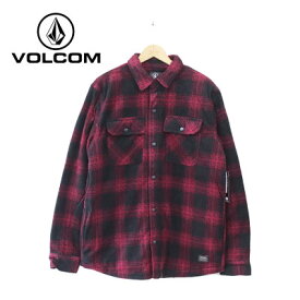 【VOLCOM ボルコム】フリースジャケット BOWERED FREECE JACKET カラー WINE (中綿入り ボアジャケット 防寒)