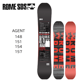 【ROME SDS ローム】スノーボード 板 AGENT エージェント サイズ 148cm 151cm 154cm(ハイブリッド ソフトフレックス パーク グラトリ ツインチップ)2021SNOWDOPE