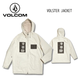 【VOLCOM ボルコム】アウター ジャケット メンズ VOLSTER JACKET カラー WCG アイボリー(フードジャケット ボア 温かい 防寒)