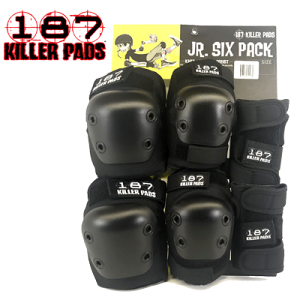 �y187 KILLER PADS�zJR.SIX PACK �J���[:BLACK(�q�� �q���p �L�b�Y �W���j�A �X�P�{�[ �v���e�N�^�[ �h�� ��� �I �G �Z�b�g 3�_�Z�b�g)