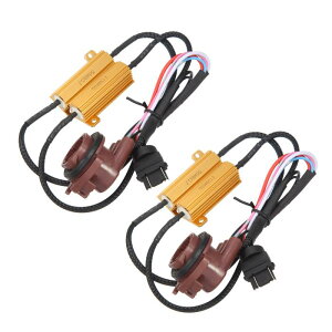 X AUTOHAUX LED��R�L�b�g 3157 3047 3057 3155 3457 3157B T25 �t���b�V�� �G���[�R�[�h���[�h�L�����Z���[ ������h�~�^�[���V�O�i�����C�g �p�[�f�R�[�_�[ �u���[�L�e�[�������v�p 50W 8ohm 2��