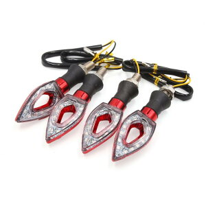 uxcell �I�[�g�o�C�̃^�[���V�O�i�����C�g ���b�h �V�F�� ���j�o�[�T�� 12 �A���o�[ �g�[�� LED �I�[�g�o�C �^�[���V�O�i���C���W�P�[�^���C�g 4����