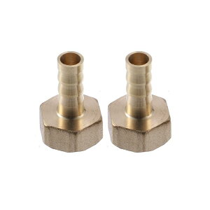 uxcell ���X�^�J�z�[�X�\�P�b�g���k�p�� �I�X�l�W�A�_�v�^�[ 8mm�O�a�o�[�u- 9.5mm BSP�z�[�X�o�[�u�e�[�� 2��