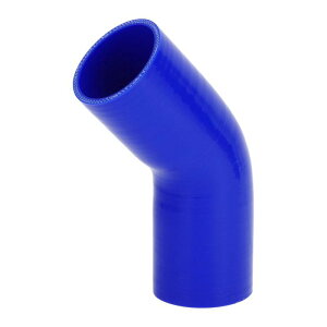 X AUTOHAUX シリコンホース シリコンチューブ エルボ135度 汎用品 4層強化 耐圧力 耐久 耐熱ホース 耐寒 耐油ホース エアダクトホース ブルー 長さ102mm 内径64mm エンジンオイル ブレーキフルード