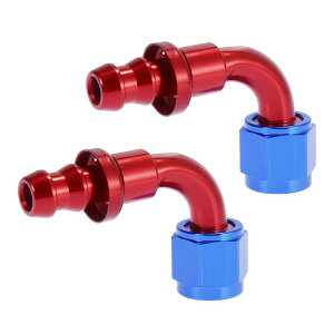 X AUTOHAUX �t�B�b�e�B���O �z�[�X�G���h 6AN AN�^�C�v 90�x �����ԕ��i �ڑ� �A�_�v�^�[ 6061 �A���~�j�E������ ���b�h �u���[ 2����