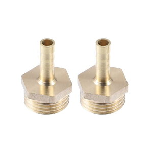 uxcell �^�J�z�[�X�\�P�b�g ���k�p�� 6mm�O�a�o�[�u-12.7mm BSP �z�[�X�o�[�u�e�[�� �I�X�˂��A�_�v�^�[ 2��