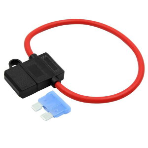 uxcell ヒューズホルダー ヒューズボックス ヒューズ 車用 DC 32V インラインワイヤー 15Aブレードスタイルヒューズ付き ヒューズ 1セット