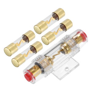 X AUTOHAUX 車載ステレオ用のリ セット回路ブレーカーインラインヒューズホルダー 5個のヒューズチューブ(40A 30A 12V)で電気機器を保護します