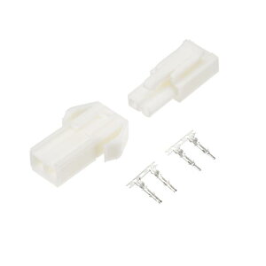 uxcell 25 Pairs 4.5mm 2 Pin White Plastic Male Female JST-SM Housing Crimp Terminal Connector