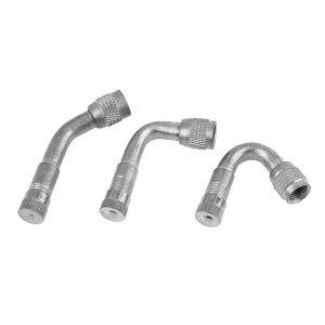 uxcell タイヤバルブエクステンションアダプター タイヤ タイア バルブ 延長 45 90 135 度 真鍮 アダプター オートバイ車スクーター用 ユニバーサル エクステンダ シルバートーン 3 個入り