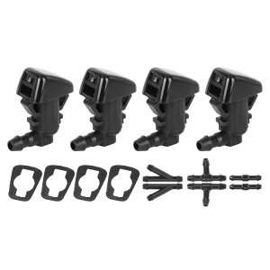 X AUTOHAUX 車のフロントガラスウォッシャーノズル スプレーヤーシングルホール 交換用 Fordに対応 Edgeに対応 2007-2010に対応 Focusに対応 2008-2011に対応 Lincolnに対応 MKXに対応 2007-2010に対応 7T4Z 4個