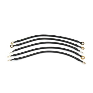 uxcell �o�b�e���[�P�[�u�� �o�b�e���[���C���[ �A�[�V���O�P�[�u�� �A�[�X�P�[�u�� 26cm �����ԗp DC 12V DC 24V 6mm�ے[�q �u���b�N 5����