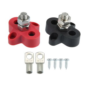 X AUTOHAUX �o�X�o�[ �[�q��d���V���O���X�^�b�h �o�b�e���[�ڑ��|�X�g DC 48V 150A �p���[�X�^�b�h �|�W�e�B�u �l�K�e�B�u �g���b�N RV �{�[�g�p M8x1.25 �u���b�N ���b�h 1�Z�b�g