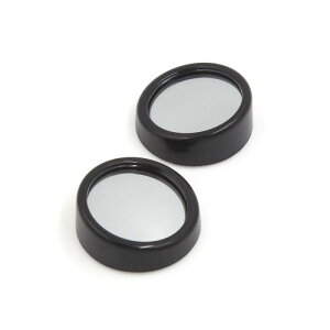 uxcell バックミラー 車用 ミラー 補助ミラー ブラック プラスチック 凸 直径35mm 2個入り