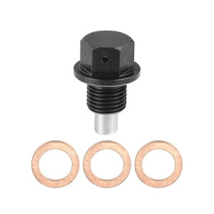 uxcell �Ԃ̎��C�I�C���h�����v���O �T���v �h�����i�b�g �I�C���h�����{���g �l�W 3�̃K�X�P�b�g�t�� �A���~�j�E������ �u���b�N ���j�o�[�T�� M12x1.25 1�Z�b�g