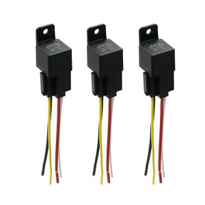 uxcell �����[ �����[�\�P�b�g�@�ԗp�����[ JD-2912 SPST 4�� 40A DC48V �����ԗp ���� �\�P�b�g �v���O�t�� 3����
