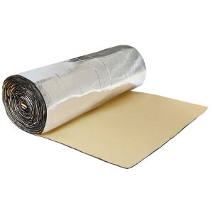 uxcell 断熱マット 505cm*100cm 車用断熱マット 吸音マット 防音フォーム 断熱材 断熱シート デッドニング 遮音防音材料 アルミ箔 熱反射 吸音 自動車 ドア断熱 エンジン 屋根用 汎用 厚さ5mm