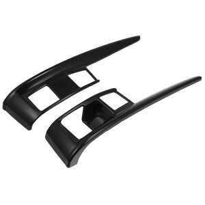 uxcell ギアブーツトリム 自動変速機シフトパネルステッカー Ho ndaに対応 Civic Sedan HatchbA Ck Coupeに対応 2016-2021に対応 グロスブラック 1ペア