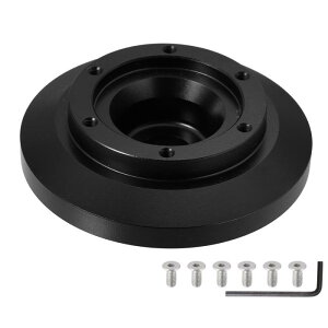 uxcell �Ԃ̃X�e�A�����O�z�C�[���V���[�g�n�u�A�_�v�^�[ 6�� �A���~�j�E�� �N�C�b�N�����[�X �u���b�N B MW�ɑΉ� M3 Z4 330 E90�ɑΉ� Mini�ɑΉ� Cooper�ɑΉ� 2001-2006�ɑΉ�