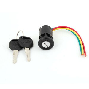 uxcell 電気バイクロック 安全ロック 3つケーブル付き 自転車 DC 48V プラスチック ブラック 3 in 1セット