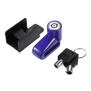 X AUTOHAUX オートバイ盗難防止スチールワイヤーロック ディスクブレーキホイールロックセット 電動スクーターアクセサリー ブルー 1セット