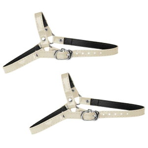 Allegra K Womens Detachable Shoe Straps Bands Adjustable Anti-Slip Shoe Straps Belts with Buckle for Heels Glossy beige
