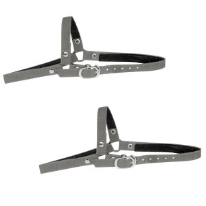Allegra K Womens Detachable Shoe Straps Bands Adjustable Anti-Slip Shoe Straps Belts with Buckle for Heels Suede gray