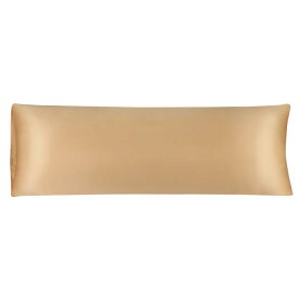 uxcell 枕カバー サテン織り ひんやり 接触冷感 ピローケース 贅沢 上品 光沢感 無地 シワなし 封筒式 一枚入り ゴールド 50x150cm