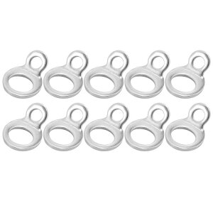 Motoforti タイダウンストラップリング アンカーフックストラップリング ステンレス鋼 ガレージ用 オートバイ用 ATV用 トラック用 10個入り シルバートーン
