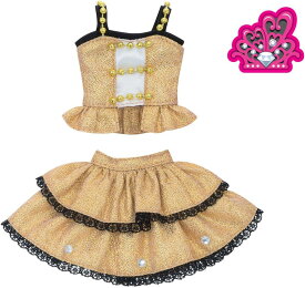 リカちゃん ドレス 原宿ガールズスクールコーデドレスセット DIAMOND QUEEN ゴールド