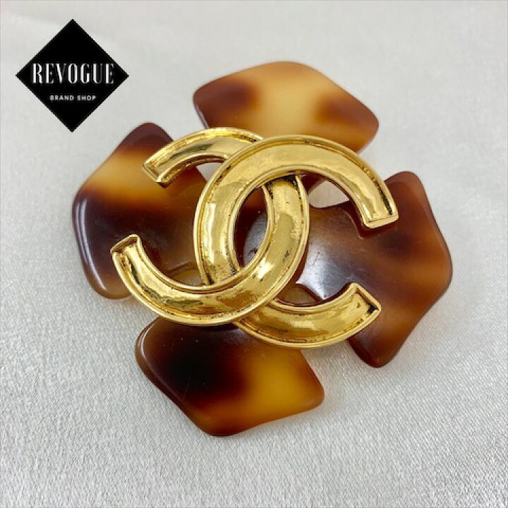 楽天市場】【極美品】CHANEL シャネル ココマーク ブローチ べっ甲 