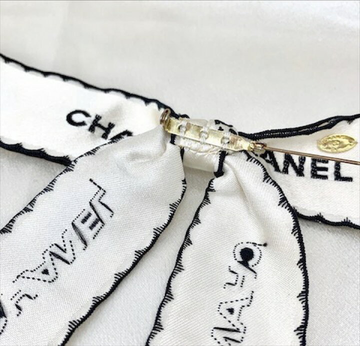 楽天市場】【美品】CHANEL シャネル ロゴ リボン ブローチ リボン 