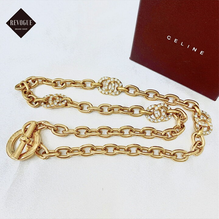 楽天市場】◇CELINE セリーヌ チェーンベルト ネックレス ライン  