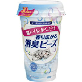 猫トイレまくだけ 香り広がる消臭ビーズ ふんわりナチュラルソープの香り 450ml 4520699694299 【取寄商品】　【3980円以上送料無料(沖縄・離島・海外除く)】