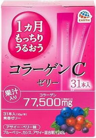 1ヵ月もっちりうるおう コラーゲンCゼリー アサイー・ベリー味 (10g×31本入)×1個 4901080661418【健康食品】